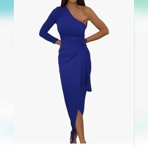 Womens one shoulder bodycon pencil dresses